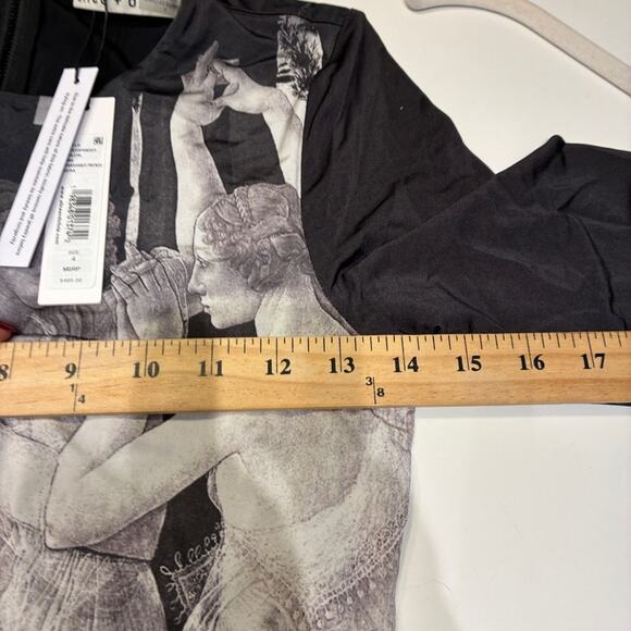 NWT Alice + Olivia Delora Renaissance Fresco Dress Sz 4 - Picture 11 of 13